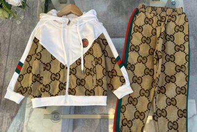Gucci Monogram Baby Tracksuit White Beige