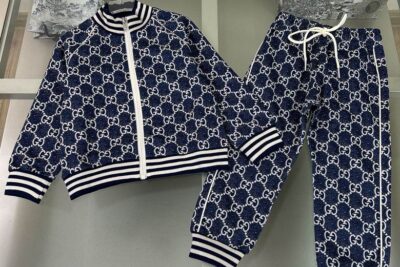 Gucci Monogram Baby Tracksuit Navy Blue