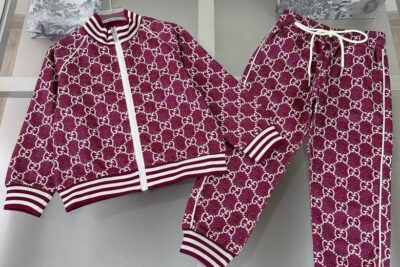 Gucci Monogram Baby Tracksuit Maroon