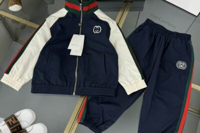 Gucci Baby Tracksuit Navy Blue White