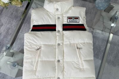 Gucci Logo-Patch Panelled Padded White