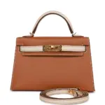 Hermès Mini Kelly 20 Sellier Handbag Brown