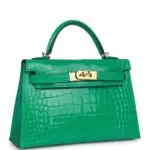 Hermès Mini Kelly 20 Sellier Handbag Crocodile Green