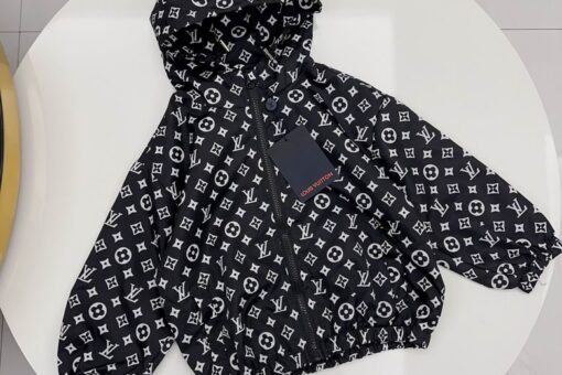 LV Monogram Windbreaker Jacket Black