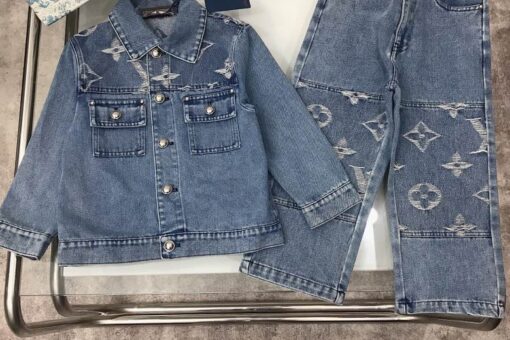 LV Denim Tracksuit  Blue