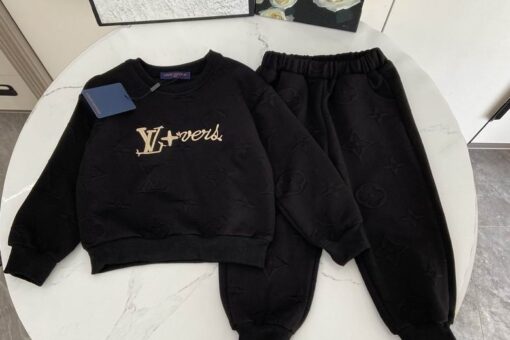 LV Kids' Monogram Tracksuit Black