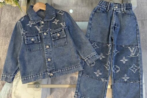 LV Kids' Denim Tracksuit Blue