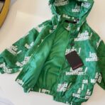 LV Allover Logo Print Jacket Green - Image 2