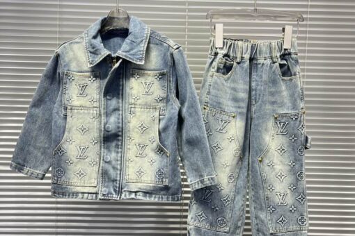 LV Kid's Monogram Denim Jacket & Pants