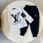 LV Kids' Tracksuit Black White