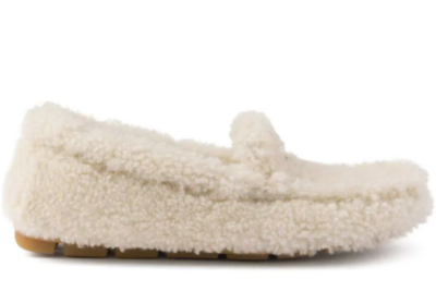 Prada Prada Shearling Loafers White