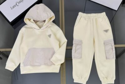 Prada Kids Tracksuit Cream White
