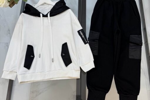 Prada Kids Tracksuit Black White