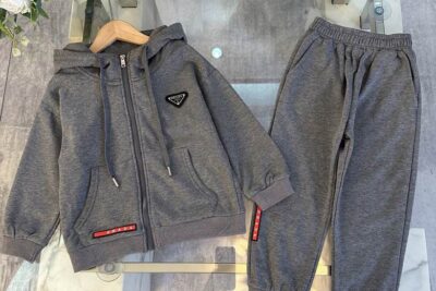 Prada Kids Tracksuit Gray