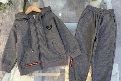 Prada Kids Tracksuit Gray