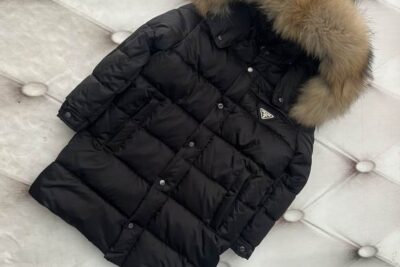 Prada Re-Nylon Down Baby Jacket Black