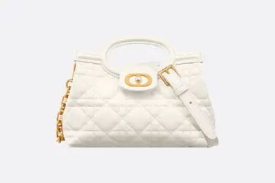 Dior Jolie Top Handle Mini Bag White