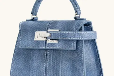 Hermès Mini Kelly 20 Sellier Handbag Denim Blue