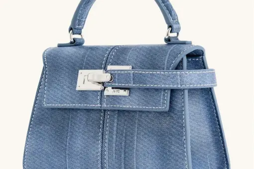 Hermès Mini Kelly 20 Sellier Handbag Denim Blue