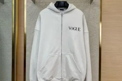 Balenciaga Zip Vogue Hoodie White