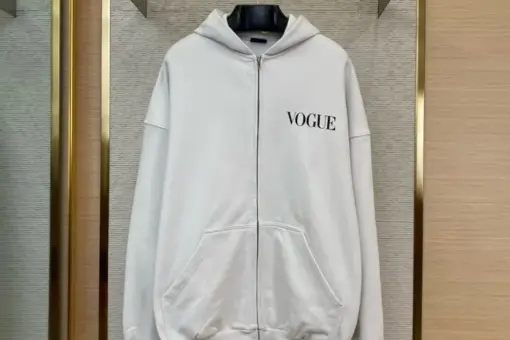 Balenciaga Zip Vogue Hoodie White