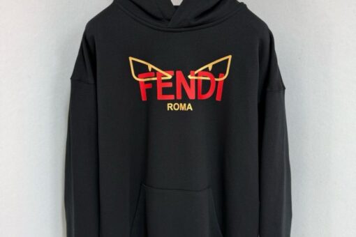 Fendi Hoodie Black Red