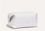 Goyard Bowling 25 Grey Toiletry Bag White