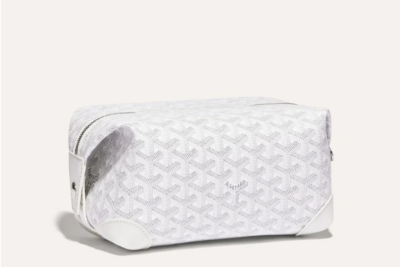 Goyard Bowling 25 Grey Toiletry Bag White