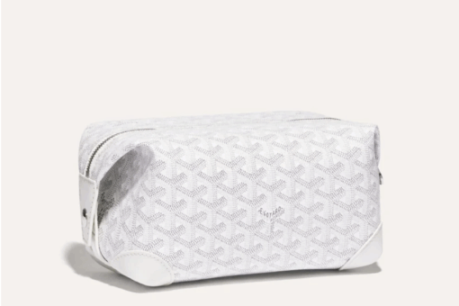 Goyard Bowling 25 Grey Toiletry Bag White