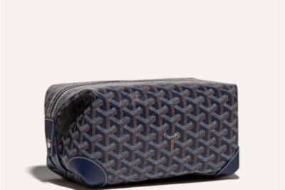 Goyard Bowling 25 Grey Toiletry Bag Deep Blue