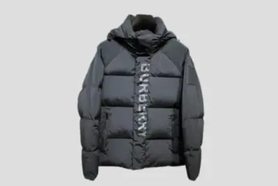 Burberry Hooded Puffer Jacket Black