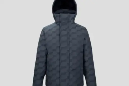 Balenciaga C-Shape Logo Print Puffer Jacket Grey