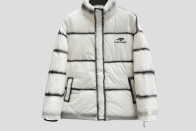 Balenciaga Down Jacket Black/ White Stripe