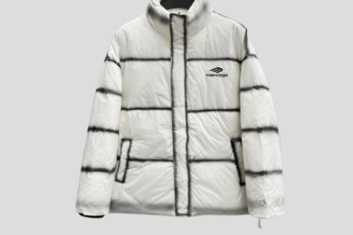 Balenciaga Down Jacket Black/ White Stripe
