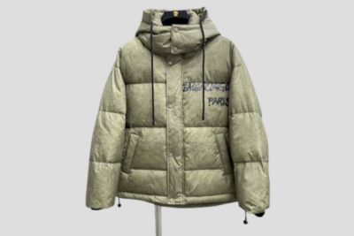 Balenciaga Down Jacket Black Grey Green