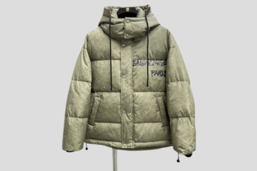 Balenciaga Down Jacket Black Grey Green