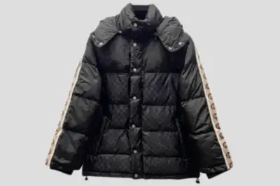 Gucci GG Jacquard Nylon Padded Coat Black