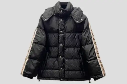 Gucci GG Jacquard Nylon Padded Coat Black