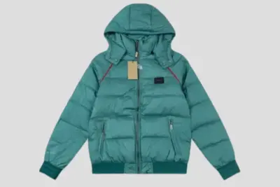 Burberry Down-Filled Puffer Jacket with Green