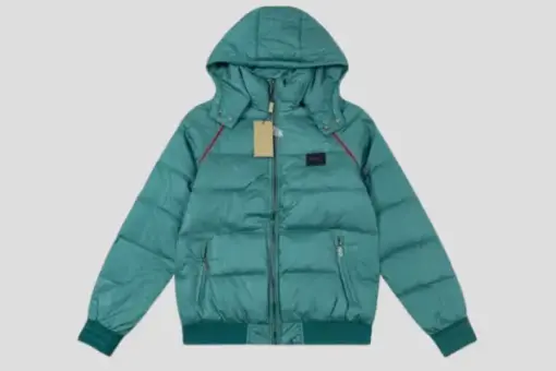 Burberry Down-Filled Puffer Jacket with Green