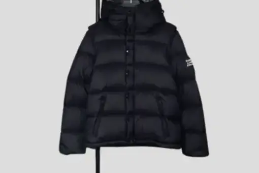 Burberry Hooded Puffer Jacket Black