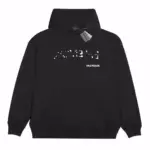 Balenciaga Black Hoodie White Logo