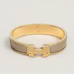 Hermes Bracelet Clic H Grey/ Gold