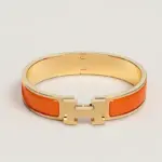 Hermes Bracelet Clic H Orange / Gold