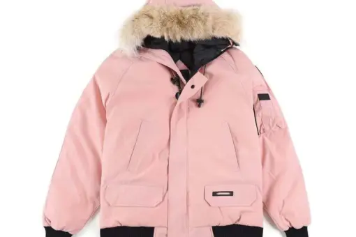 Canada Goose Fur Hooded Parka Jacket Pink