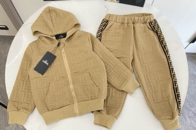 Fendi Monogram Kids Tracksuit  Beige