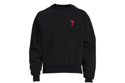 Ami Paris Ami de Coeur Crewneck Sweater Black