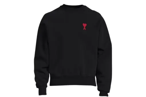 Ami Paris Ami de Coeur Crewneck Sweater Black