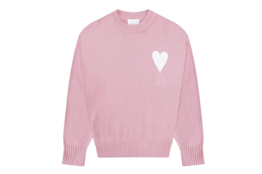 Ami Paris Ami de Coeur Crewneck Sweater Pink