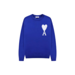Ami Paris Ami de Coeur Crewneck Sweater Blue